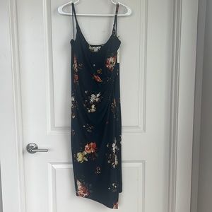 NWT - Nine Britton - Vivienne Knit Fitted Midi Dress - Navy Blue - Sz Medium